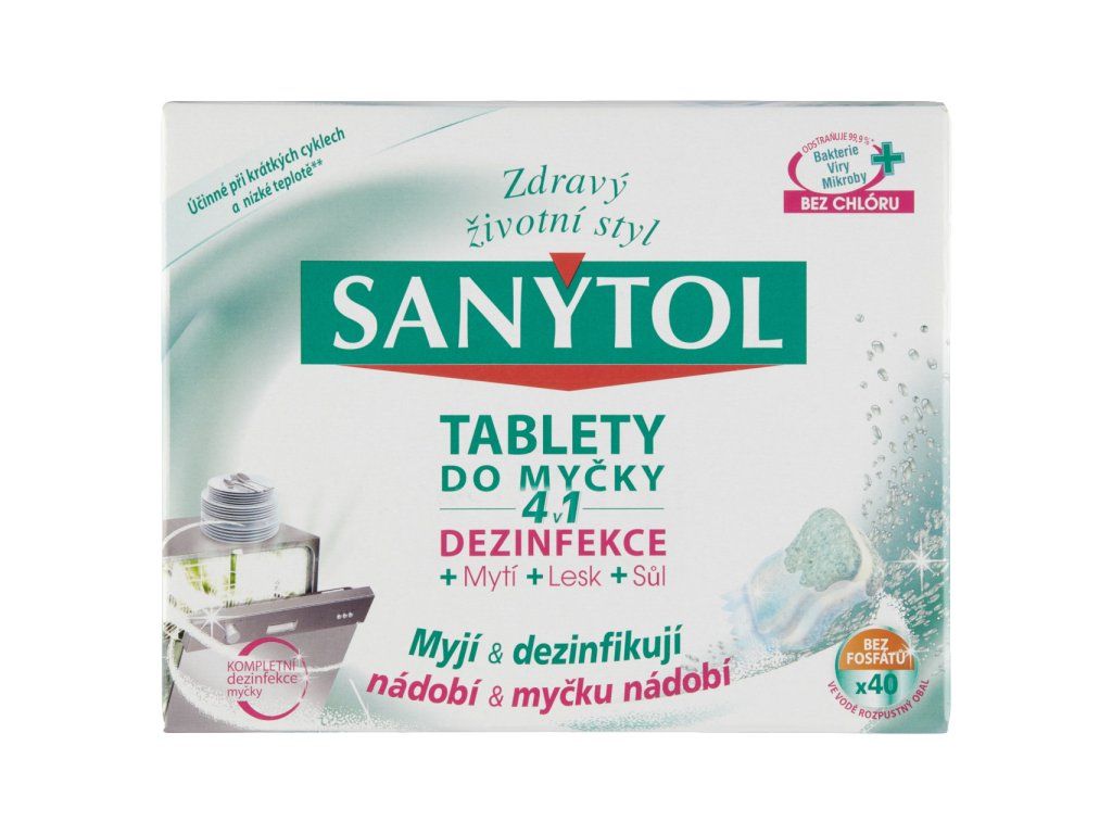 Sanytol dezinfekční tablety do myčky 4v1 40 ks